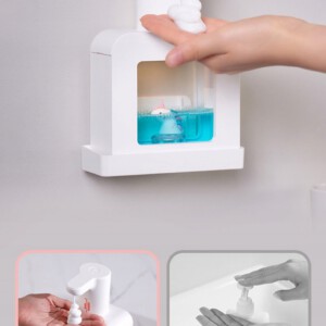 BEZDOTYKOWY AUTOMATYCZNY STOJĄCY DOZOWNIK DYSPENSER PIANY MYDŁA 200ML USB - miniatura 7