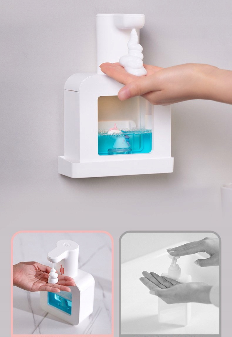 BEZDOTYKOWY AUTOMATYCZNY STOJĄCY DOZOWNIK DYSPENSER PIANY MYDŁA 200ML USB - obrazek 7