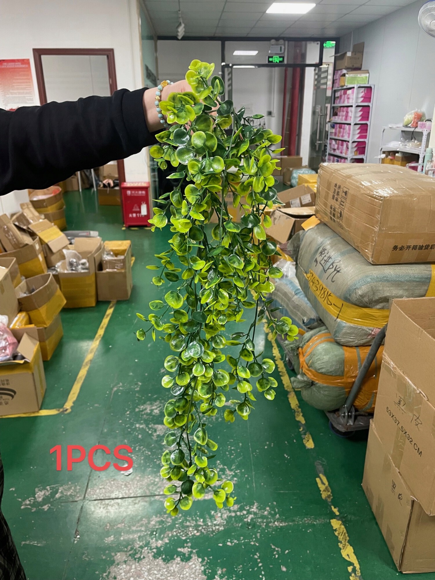 SZTUCZNA Roślina EUKALIPTUSOWA Wisząca do 85 cm DUŻA Ozdoba REALISTYCZNA XL - obrazek 11