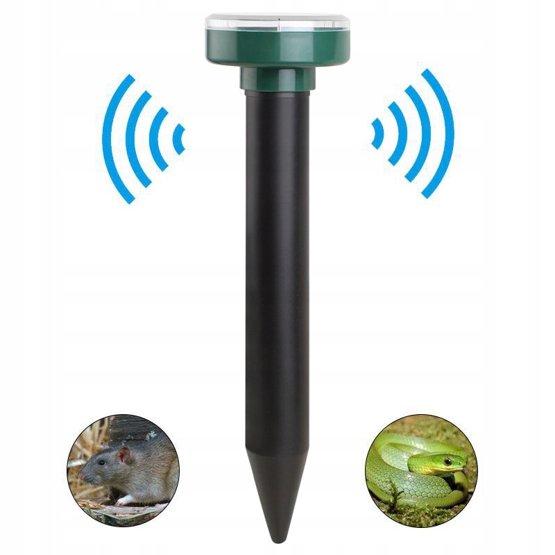 ULTRADŹWIĘKOWY ODSTRASZACZ SOLARNY NA KRETY NORNICE SZCZURY WĘŻE SZKODNIKI - obrazek 3