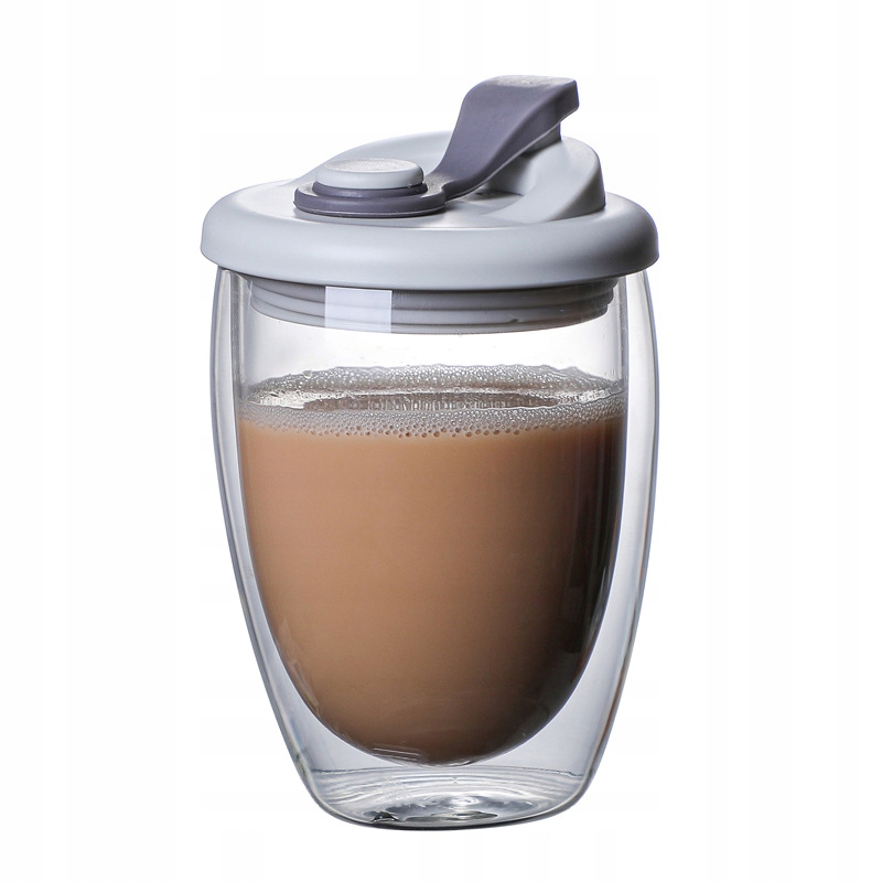 SZKLANKA TERMICZNA Z POKRYWKĄ Z PODWÓJNYM DNEM NA KAWĘ HERBATĘ - obrazek 5