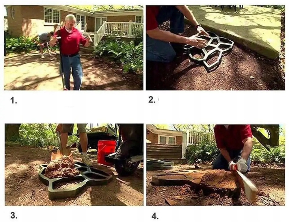 Wielorazowa Forma do KOSTKI BRUKOWEJ ZALEWANA BETONEM 43cm ŚCIEŻKA CHODNIK - obrazek 9