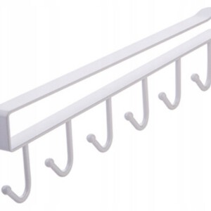 WIESZAK NA KUBKI UBRANIA Metalowy Haczyki BIAŁY