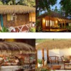 Strzecha SŁOMA SZTUCZNA na DACH Dekoracyjna 100x50cm TIKI HUTS Hawajska BAR - miniatura 13
