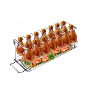 STOJAK NA KURCZAKA MIĘSO ŻEBEREK GRILLA Grill BBQ Pieczenia RUSZT