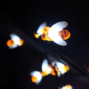 Lampki SOLARNE Ogrodowe KOMPLET 5 metrów 20 LED Pszczoły PSZCZÓŁKI Zimne - miniatura 9