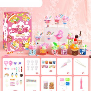 Zabawka DIY KOLOROWE DESERY LODY POSYPKI Zrób to Sam SENSORYCZNA XL ZESTAW - miniatura 3