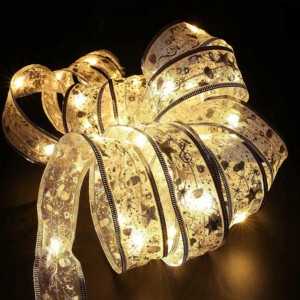 TAŚMA LED CHOINKOWA dekoracyjna WSTĄŻKA 2m 20LED - miniatura 6