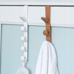WIESZAK NA DRZWI NA RĘCZNIKI UBRANIA Uniwersalny 5-miejscowy BIAŁY - miniatura 7