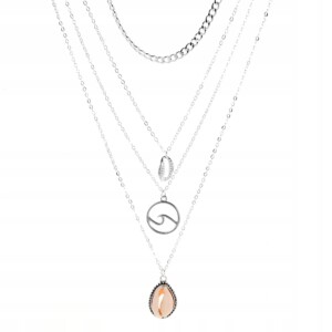 Naszyjnik choker celebrytka długa boho srebrny 27 - miniatura 2