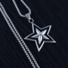 Naszyjnik srebrny stal łańcuszek gwiazda 333 - miniatura 9