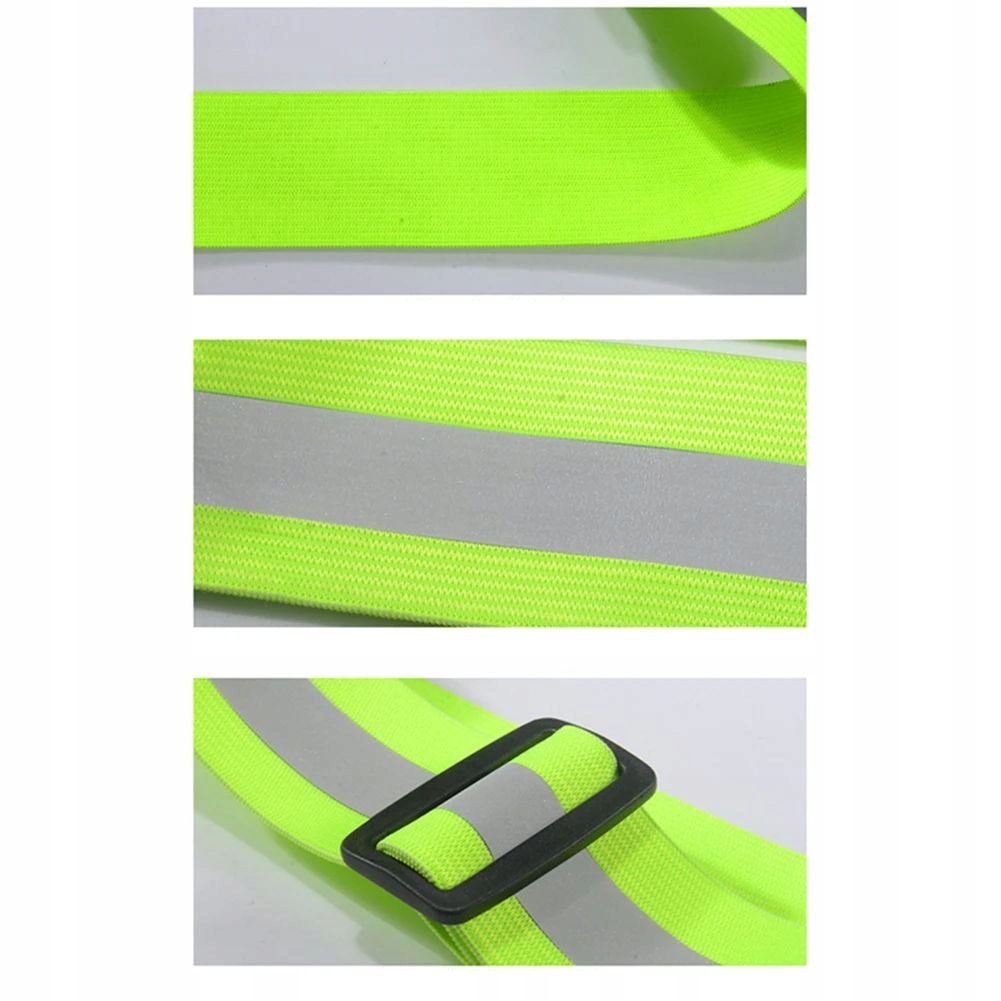 Kamizelka odblaskowa szelki do biegania rower podwójny 2x led usb kieszeń - zdjęcie 6