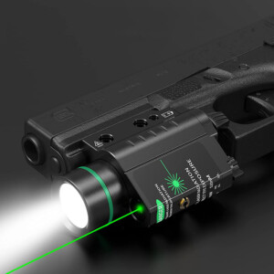 Latarka laser zielony 1000lm celownik do pistoletu asg glock broń picatinny - miniatura 8
