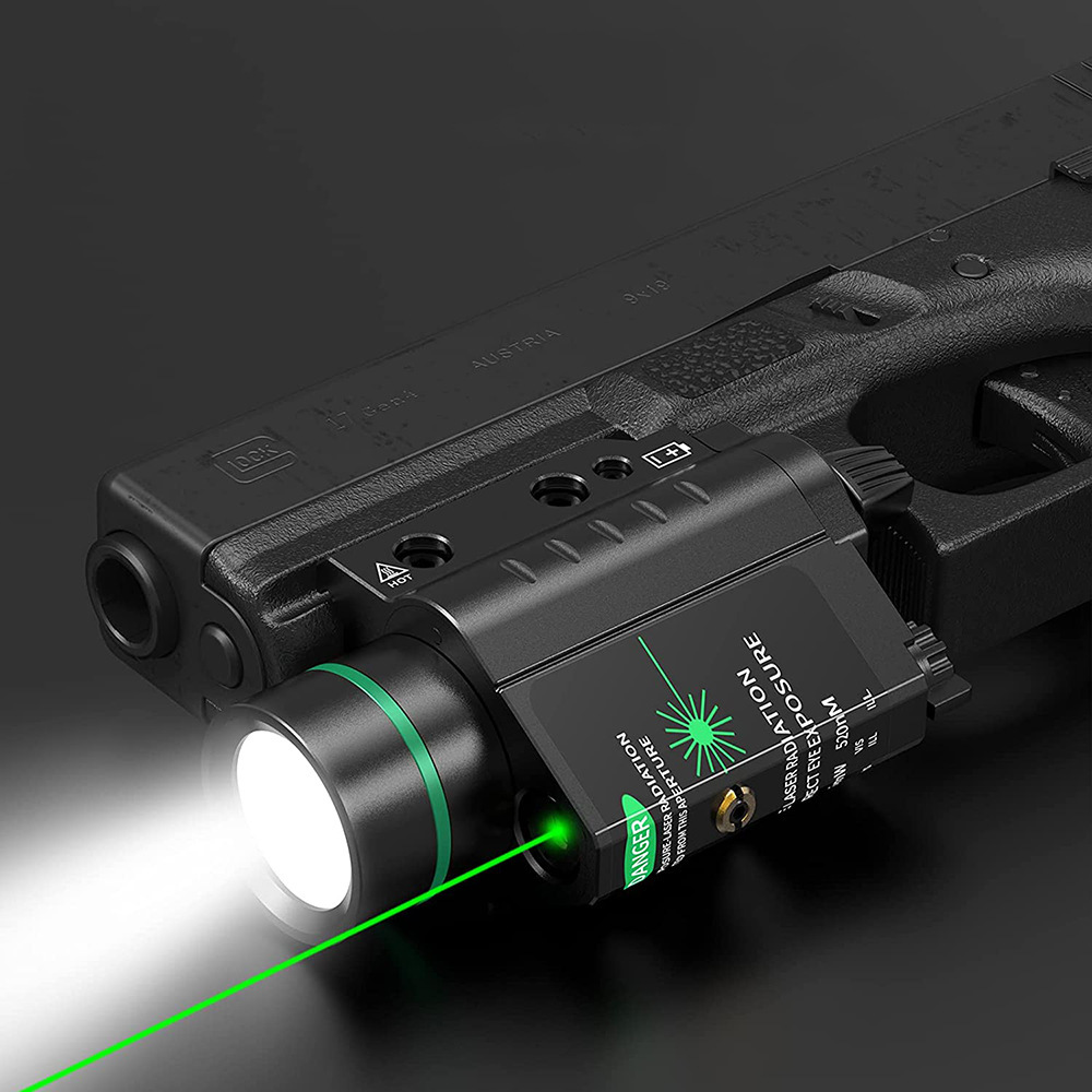 Latarka laser zielony 1000lm celownik do pistoletu asg glock broń picatinny - obrazek 8