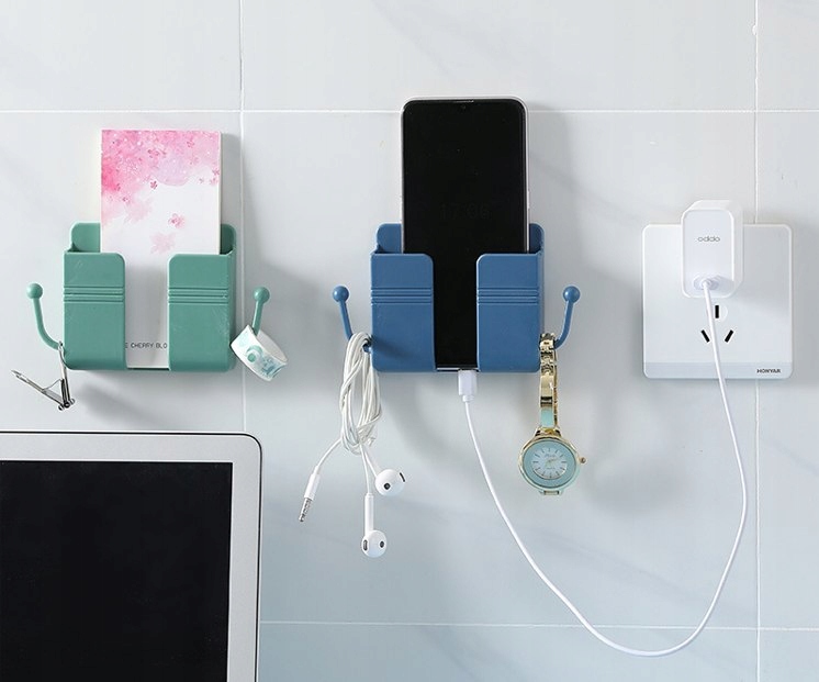 Uniwersalny uchwyt ścienny na telefon piloty kabel półka na ścianę - zdjęcie 13