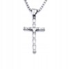 Naszyjnik srebrny stal łańcuszek krzyżyk 324 - miniatura 3