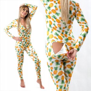 Piżama damska prezent na walentynki dla dziewczyny z klapką ananasy xl - miniatura 1