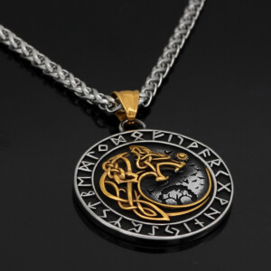 Naszyjnik wikingów aegishjalmur amulet wikinga 504 - miniatura 2