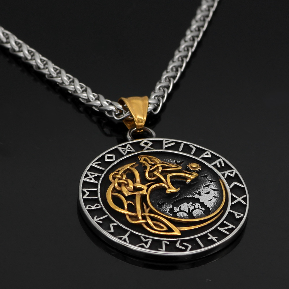 Naszyjnik wikingów aegishjalmur amulet wikinga 504 - obrazek 2