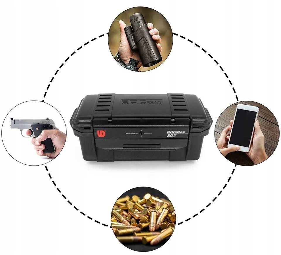 Pudełko skrzynka na amunicję wodoodporna abs taktyczna pianka 20x10x10cm - obrazek 13