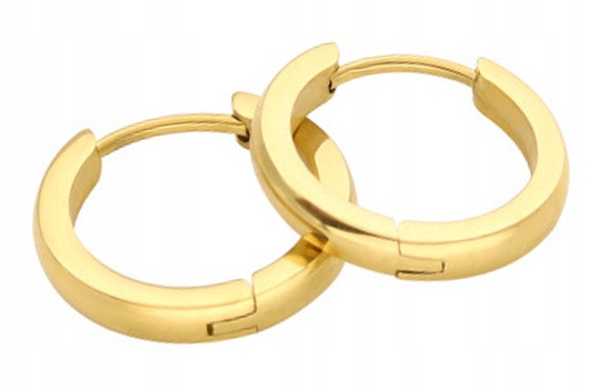 Kolczyki miedziane modne klasyczne k01 złote