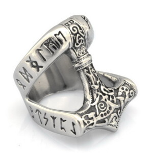 Pierścień sygnet wiking młot thor nordycki 240 - miniatura 1