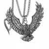 Naszyjnik srebrny łańcuszek stal orzeł ptak 339 - miniatura 3