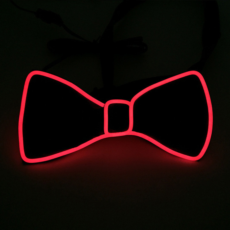 Zestaw szelki i mucha led świecący komplet na imprezę sylwestra wesele red - zdjęcie 16