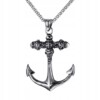 Naszyjnik srebrny rybak marynarz kotwica 313 - miniatura 1