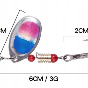 Zestaw 16 sztuk błystka blacha szczupak sandacz okoń 6cm 3g +organizer - miniatura 9