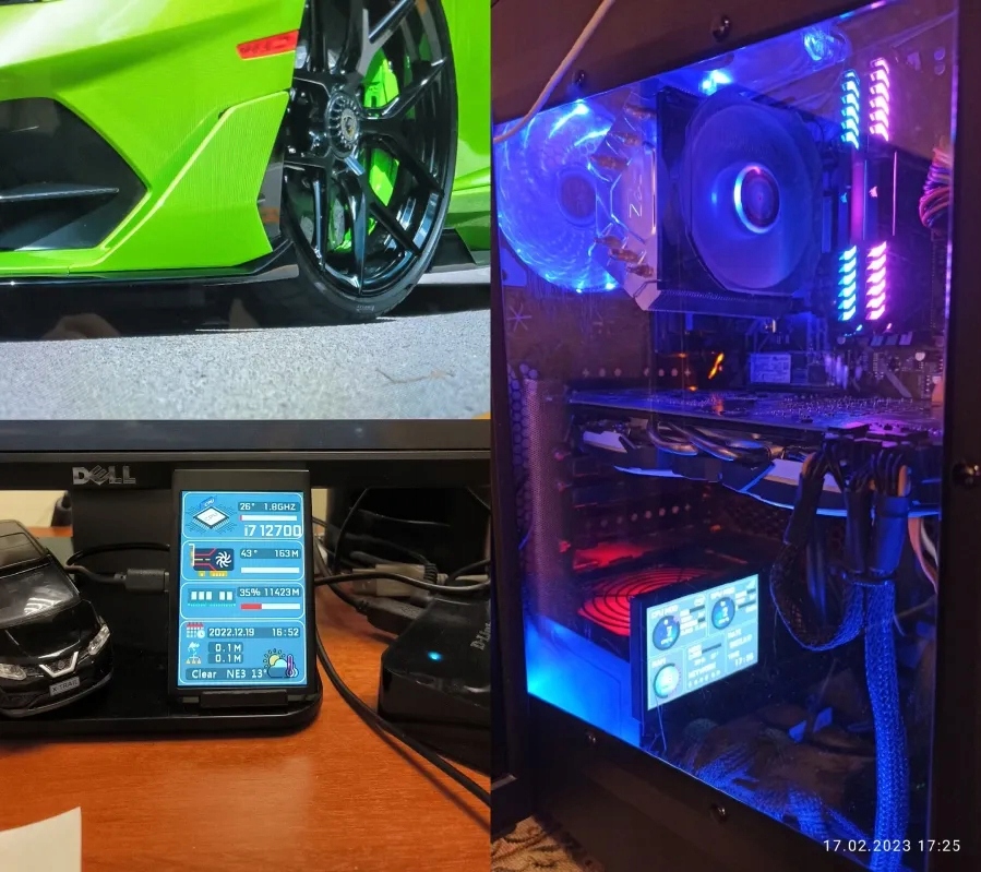 Dodatkowy ekran monitor procesora temperatury parametrów ips 3.5" app usb-c - obrazek 8