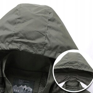 Kurtka męska przeciwdesczowa softshell khaki wodoodporna wiatrówka roz. xxl - miniatura 6