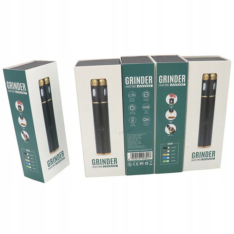Młynek elektryczny do ziół tytoniu przypraw grinder turystyczny na usb aku - obrazek 5