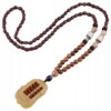 Naszyjnik drewniany nepal buddyjski mala amulet koraliki handmade tybet - miniatura 1