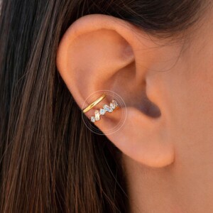 Kolczyki miedziane modne klasyczne k12 złote - miniatura 3