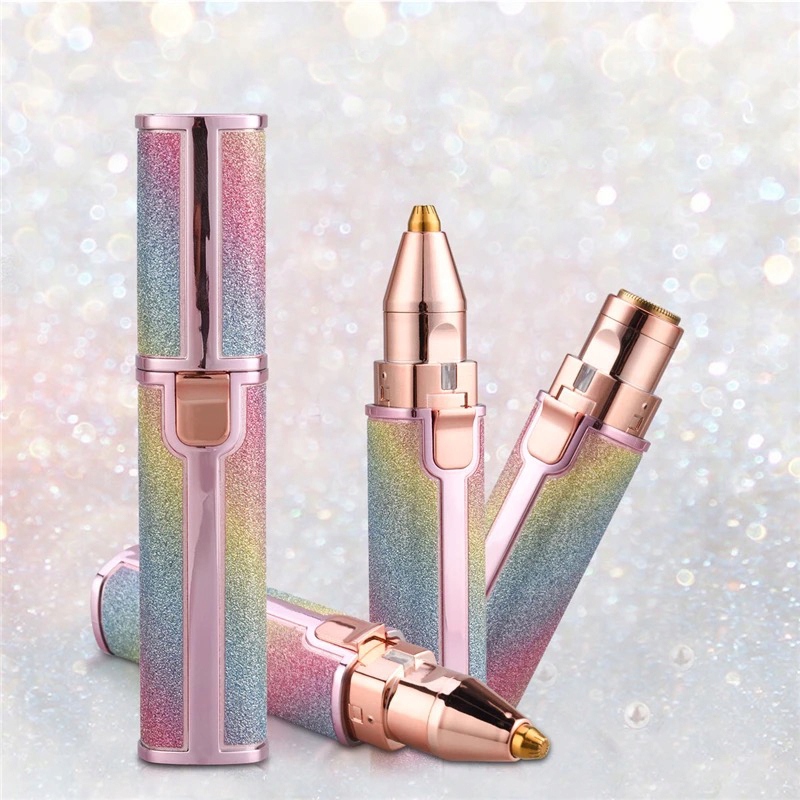 Zestaw trymer depilator do nosa brwi ciała maszynka szczoteczka 2 w 1 usb - zdjęcie 4