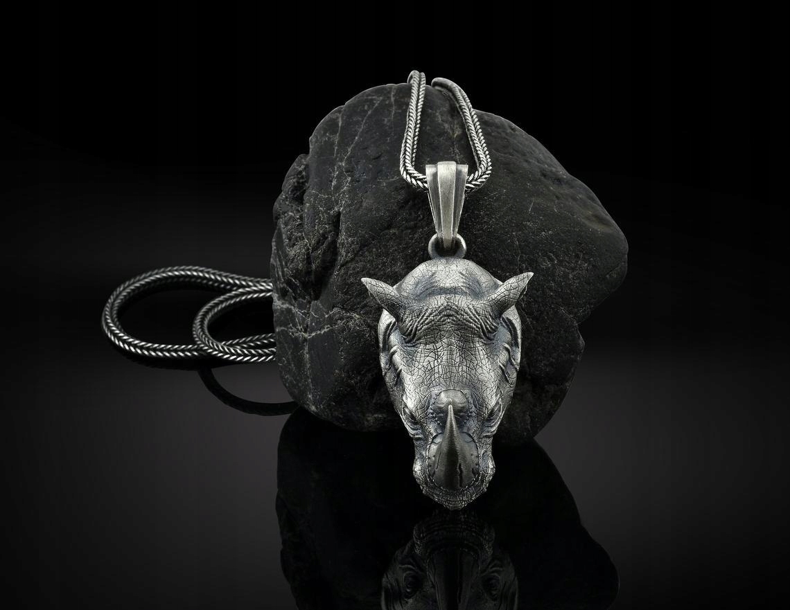 Naszyjnik nosorożec ochrona amulet mitologia 138 - zdjęcie 6