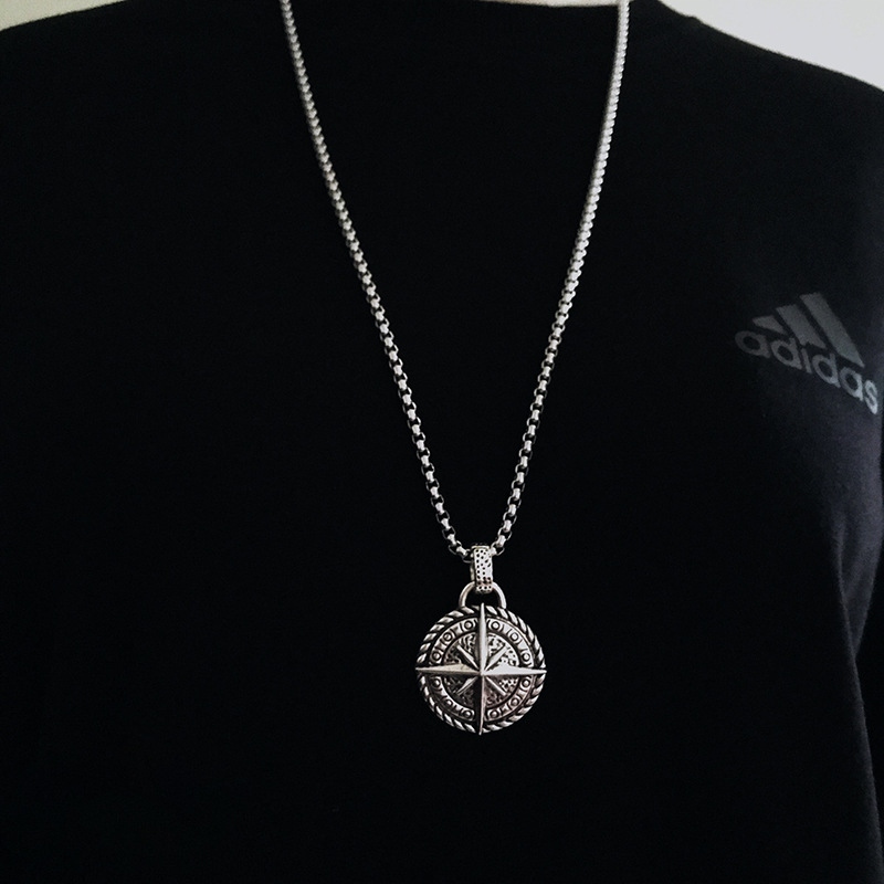 Naszyjnik kompas symbol amulet gwiazda droga 140 - zdjęcie 6