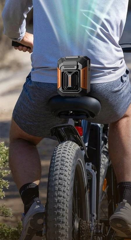 Wiatrak mobilny turystyczny usb wentylator kemping sportowy na pasek 24h - obrazek 7