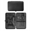 Zestaw do manicure pedicure twarzy podróżny 18 szt xxl czarny cążki etui - miniatura 3