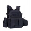 Kamizelka wojskowa taktyczna wojskowa torby 600d molle ładownice uni czarna - miniatura 5