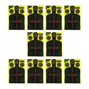 Tarcze strzeleckie rozpryskowe samoprzylepne splatter zaklejki 37x24cm 10x - miniatura 11