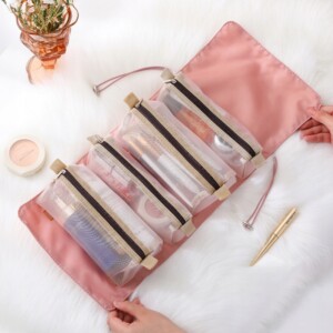 Kosmetyczka podróżna rozkładana wisząca damska xl - miniatura 4