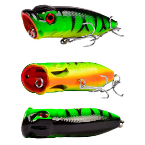 Popper flopper wobler okoń szczupak f141 żółty - miniatura 4