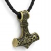 Naszyjnik męski młot thora mjolnir złoty 125 - miniatura 2