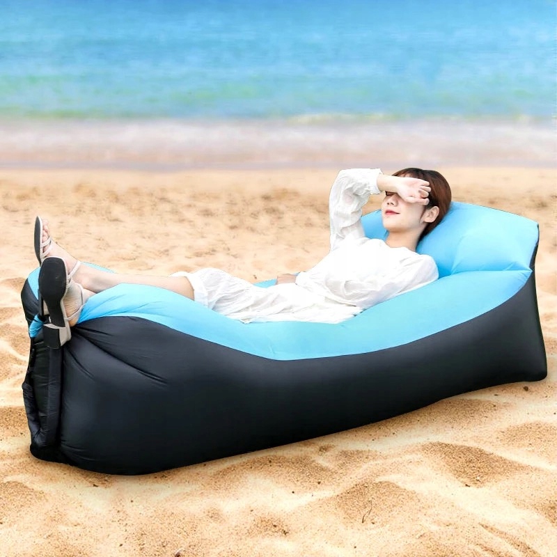 Duży materac bez pompowania lazy bag na plażę camping leżak xl 180 cm - obrazek 2