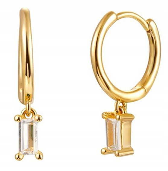 Kolczyki miedziane modne klasyczne k06 złote