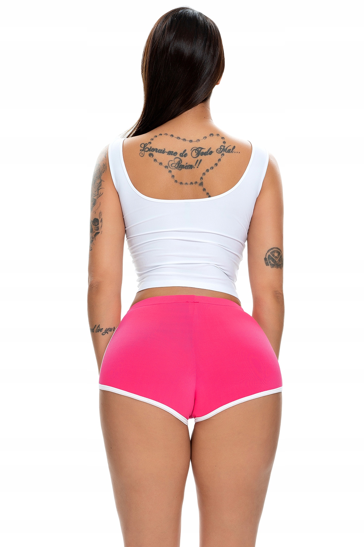 Szorty damskie sportowe wygodne spodenki różowe xl - obrazek 9