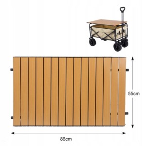 Wózek terenowy plażowy turystyczny zakupy transportowy 150kg ze stołem 88cm - miniatura 7