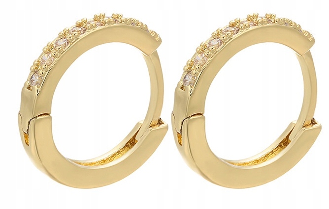 Kolczyki miedziane modne klasyczne k02 złote